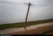 آبگرفتگی و خسارت سنگین به روستاهای استان خوزستان در پی بارش باران