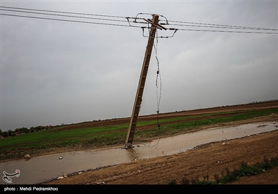 آبگرفتگی و خسارت سنگین به روستاهای استان خوزستان در پی بارش باران