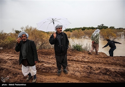 آبگرفتگی و خسارت سنگین به روستاهای استان خوزستان در پی بارش باران