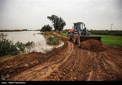 آبگرفتگی و خسارت سنگین به روستاهای استان خوزستان در پی بارش باران