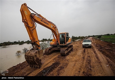 خوزستان میں سیلاب کے مناظر