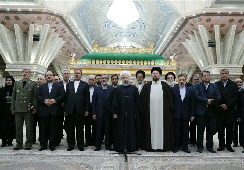 روحانی: با امام پیمان می‌بندیم وفادار به سرزمین ایران و منافع ملی باشیم