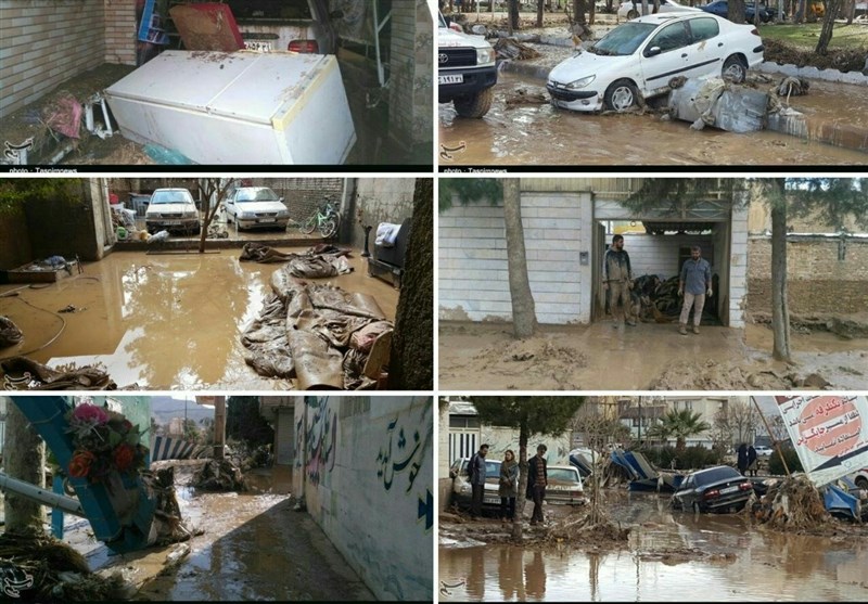 آبگرفتگی 208 منزل و مرکز تجاری در خرم‌آباد رفع شد؛ تخریب دیواره ساحلی رودخانه کرگانه