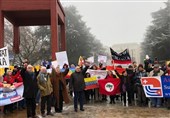 اعتراضات در ژنو علیه تحریم‌های آمریکا ضد ونزوئلا
