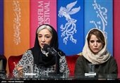 ستاره پسیانی و پانته‌آ پناهی‌ها بازیگران فیلم جمشیدیه در نشست خبری - سی‌وهفتمین جشنواره فیلم فجر