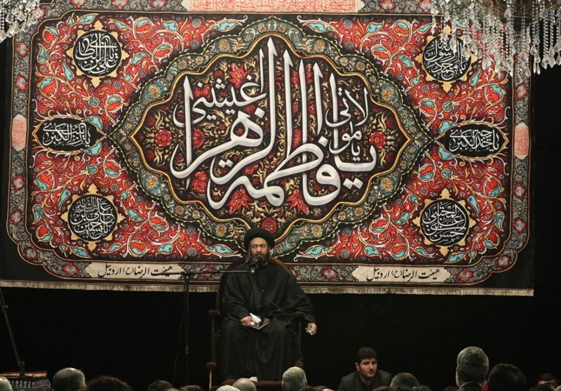 مراسم ایام فاطمیه در مسجد قدس اردبیل به روایت تصویر