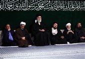 سومین شب عزاداری حضرت زهرا(س) با حضور امام‌ خامنه‌ای برگزار شد+ تصاویر