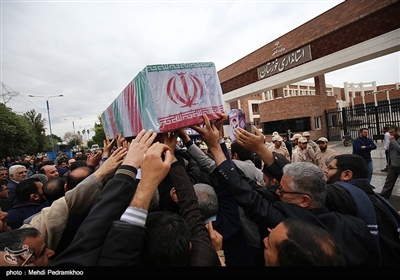 مراسم تشییع شهید گمنام دفاع مقدس در استانداری خوزستان