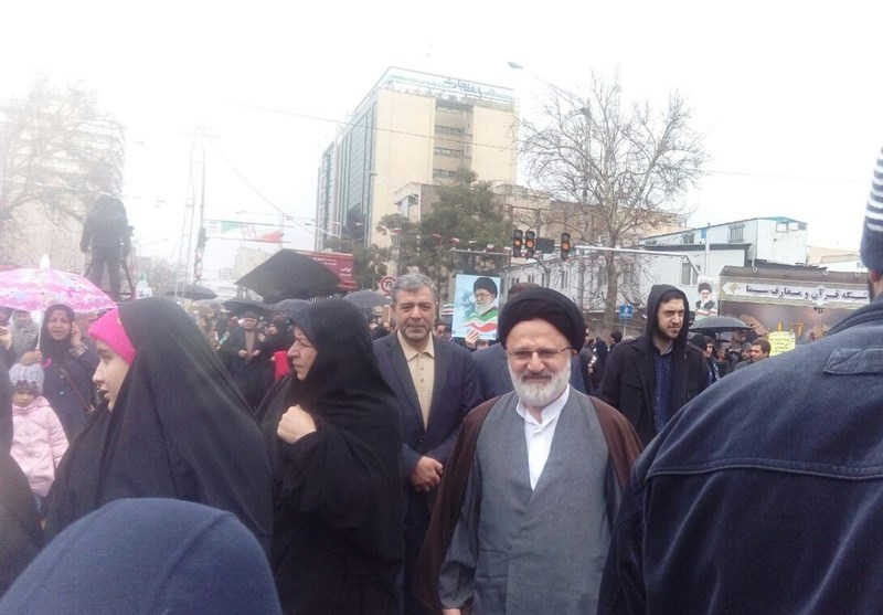 راهپیمایی 22 بهمن 97|حضور فرزند امام خامنه‌ای در راهپیمایی 22 بهمن