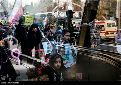 مسیرات الذکرى السنویة الأربعین لانتصار الثورة الاسلامیة فی طهران