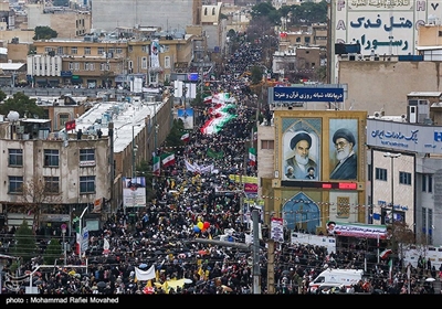 تصاویر هوایی راهپیمایی چهلمین سالگرد پیروزی انقلاب اسلامی ایران در قم