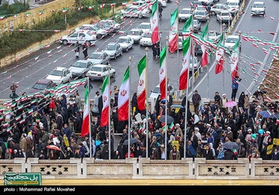 تصاویر هوایی راهپیمایی چهلمین سالگرد پیروزی انقلاب اسلامی ایران در قم