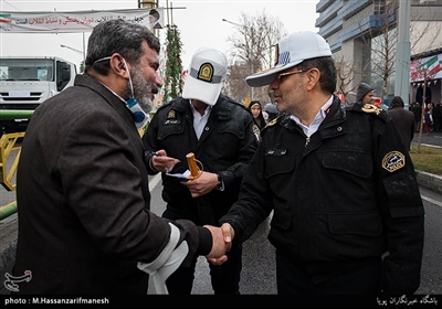 رییس راهور تهران در راهپیمایی چهلمین سالگرد پیروزی انقلاب اسلامی - تهران