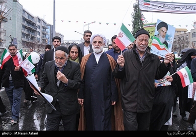 محسنی اژه ای معاون اول قوه قضاییه در راهپیمایی چهلمین سالگرد پیروزی انقلاب اسلامی - تهران