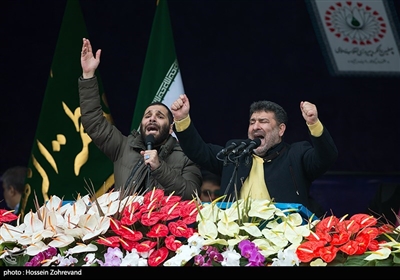 سعید حدادیان در مراسم چهلمین سالگرد پیروزی انقلاب اسلامی در میدان آزادی