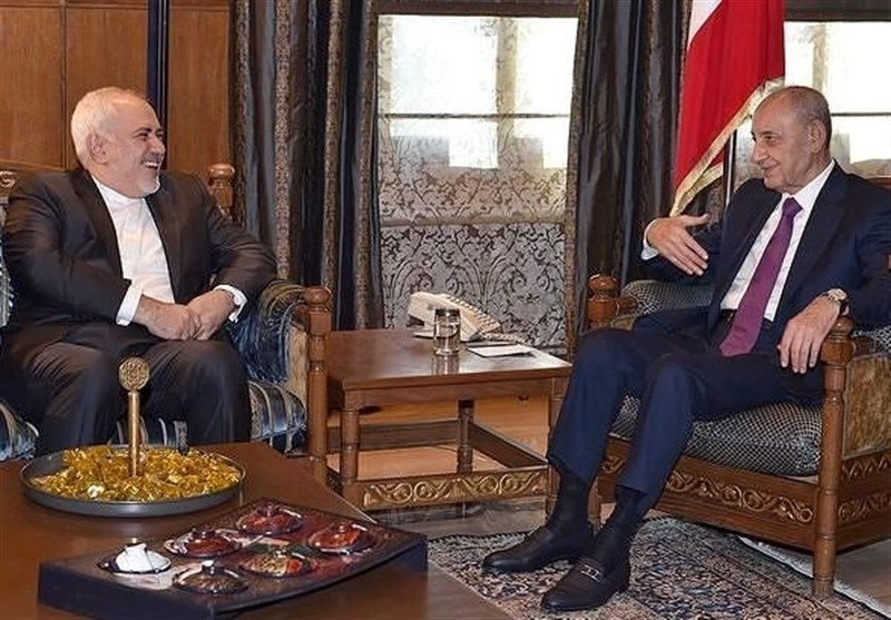 رایزنی ظریف با رئیس مجلس لبنان