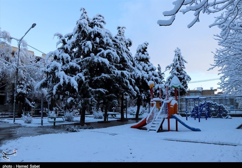 نقاشی زیبای برف بر طبیعت شمالی استان فارس به روایت تصویر