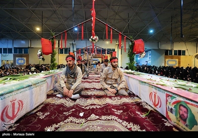 مراسم وداع با شهدای حادثه تروریستی زاهدان در اصفهان