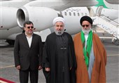 رئیس جمهور وارد بندر لنگه شد