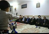 حضور آیتالله عبادی در جشن تولد فرزند شهید مدافع حرم خراسان جنوبی + تصاویر
