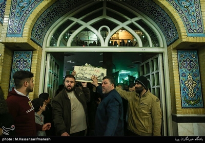 تشییع پیکر شهید گمنام در مسجد حضرت ابوالفضل(ع) منطقه افسریه