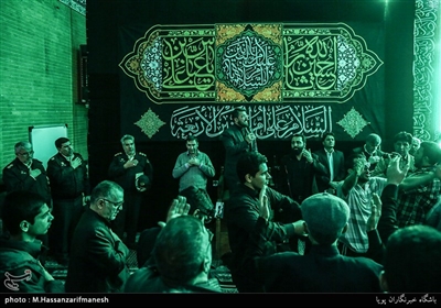 مراسم عزاداری شب وفات حضرت ام البنین(س) در مسجد حضرت ابوالفضل(ع) منطقه افسریه