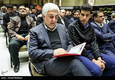 فرهاد رهبر رئیس سابق دانشگاه آزاد اسلامی در مراسم ختم برادر سردار حسین دهقان