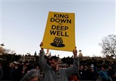 تظاهرات معترضان علیه پادشاه اسپانیا در بارسلونا
