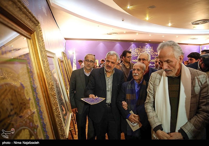 احمد مسجدجامعی عضو شورای شهر تهران در مراسم رونمایی از فراخوان بین‌المللی خوشنویسی یاس یاسین