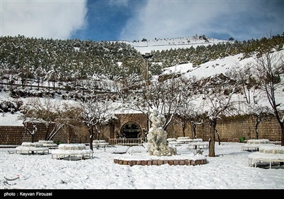 رخت سفید زمستان بر قامت آبیدر - سنندج