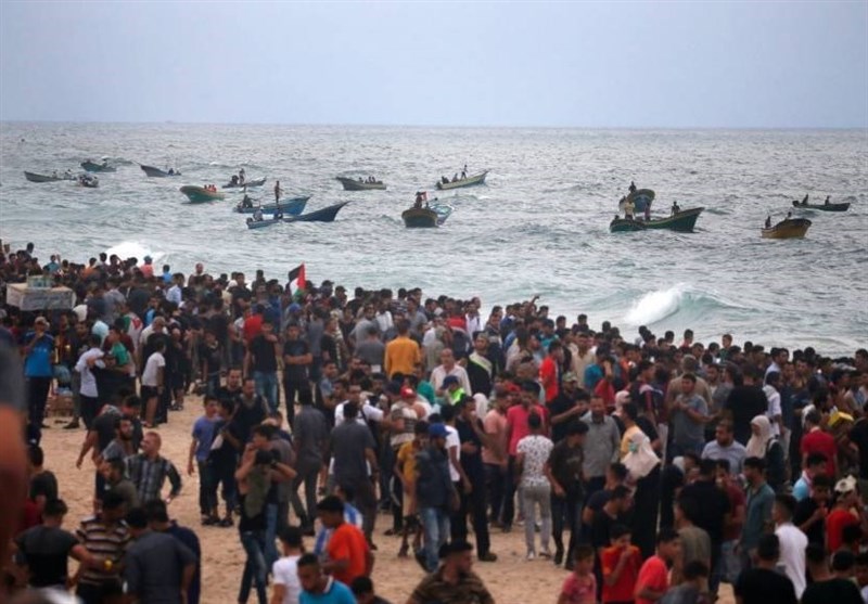 13 اصابة خلال قمع الاحتلال للحراک البحری شمال قطاع غزة