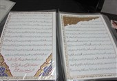 لرستان| کتابت قرآن در 4000 ساعت؛ تذهیب ناتمام دومین قرآن خطی کشور