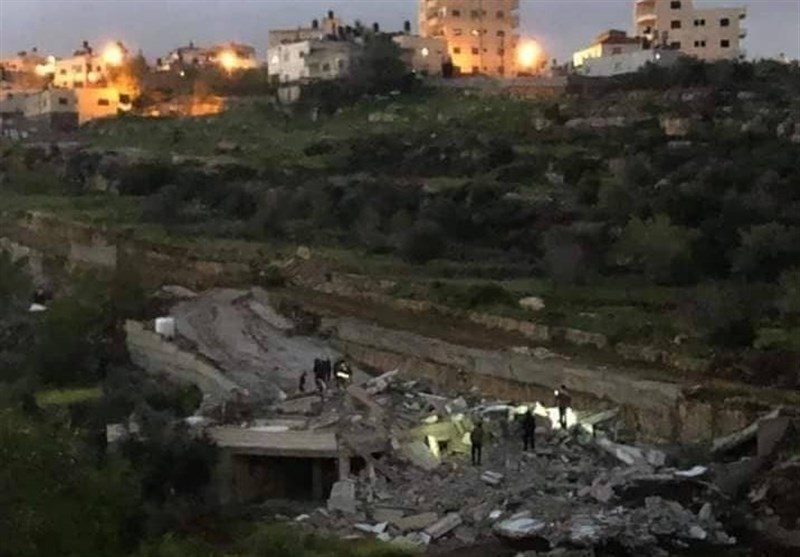 تخریب منزل یک خانواده فلسطینی در مناطق اشغالی 1948
