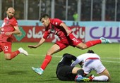 لیگ برتر فوتبال|برتری نساجی مقابل پرسپولیس در نیمه اول