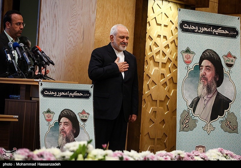  محمدجواد ظریف وزیر امور خارجه در همایش حکیم؛ محور وحدت