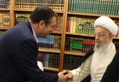 وزیر صنعت با آیت‌الله مکارم شیرازی دیدار کرد