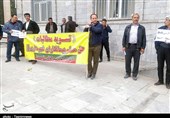 تجمع پیمانکاران شهرداری سنندج در اعتراض به تعویق 5 ساله مطالبات؛ شهردار استعفا دهد+تصاویر