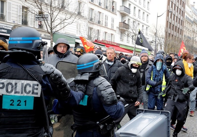 ادامه اعتراضات جلیقه‌زردهای فرانسه در هفته هجدهم +عکس