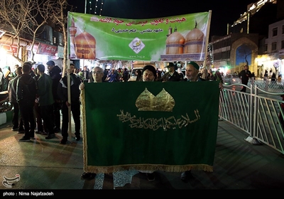 گلباران حرم امام رضا در شب میلاد جوادالائمه(ع)