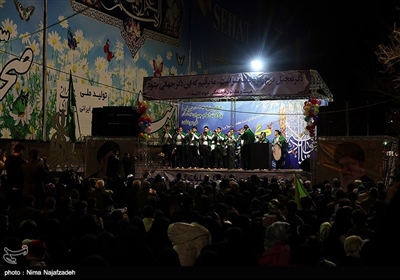 گلباران حرم امام رضا در شب میلاد جوادالائمه(ع)