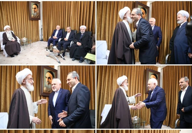 وزیر امور خارجه با آیت‌الله نوری‌همدانی دیدار کرد