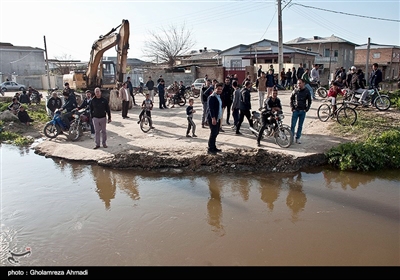 سیل در شرق گمیشان و روستای قره کیله استان گلستان