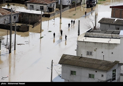 ایران کے صوبے گلستان کے گائوں آق قلا میں سیلاب