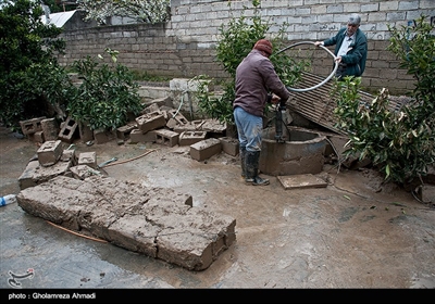 خسارت سیل در روستای تالارپشت کیاکلا-مازندران