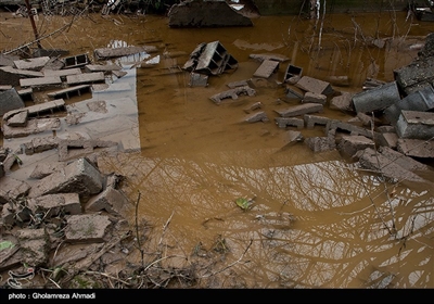 خسارت سیل در روستای تالارپشت کیاکلا-مازندران