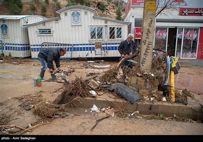 خسارت سیل در شیراز