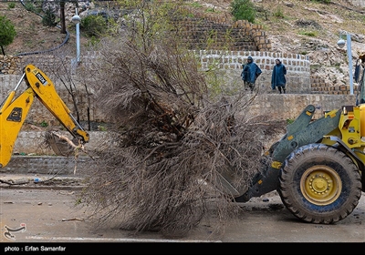 خسارات سیل در شیراز