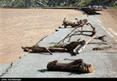 خسارات سیل به جاده خرم آباد به پل دختر - لرستان