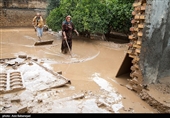 سیل در روستاهای پلدختر و بخش معمولان  - لرستان