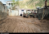 سیل در روستاهای پلدختر و بخش معمولان  - لرستان